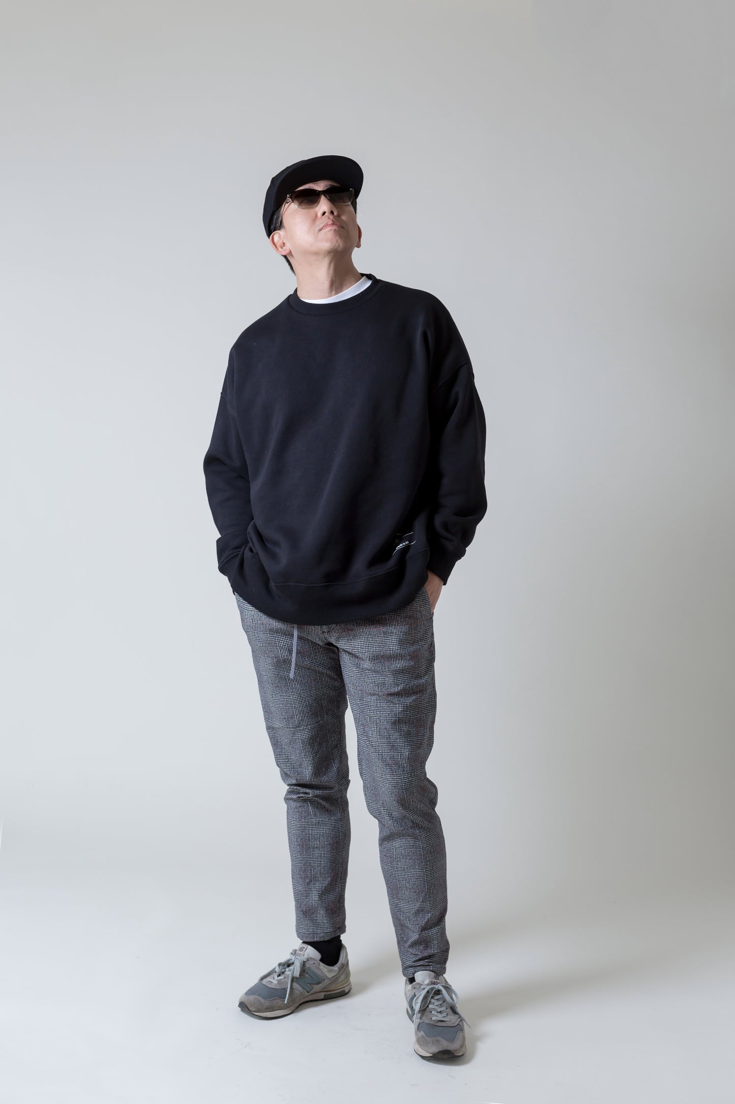 Crew neck sweatshirt BL Black