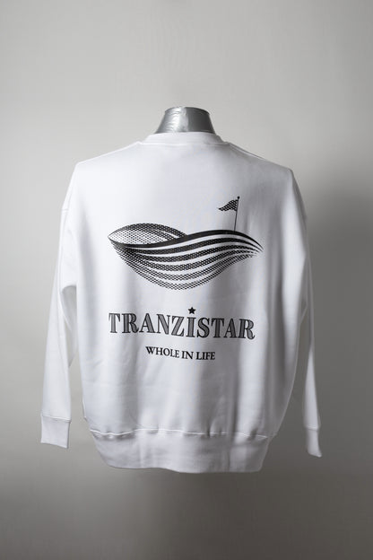 Crew neck sweatshirt GR White