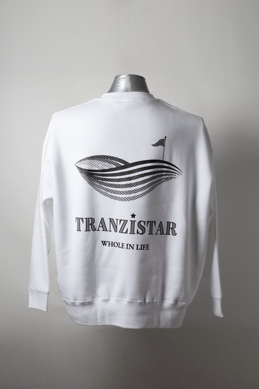 Crew neck sweatshirt GR White Crew neck sweatshirt GR White 